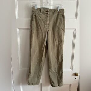 H&M | Olive Green Cotton Twill Pants